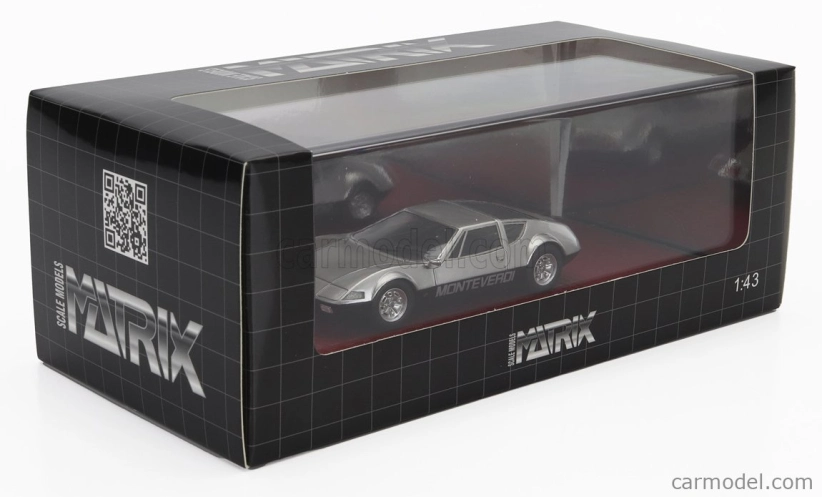 Modely v mierke Matrix Monteverdi Hai 450 Gts 1973 1:43 Silver Black