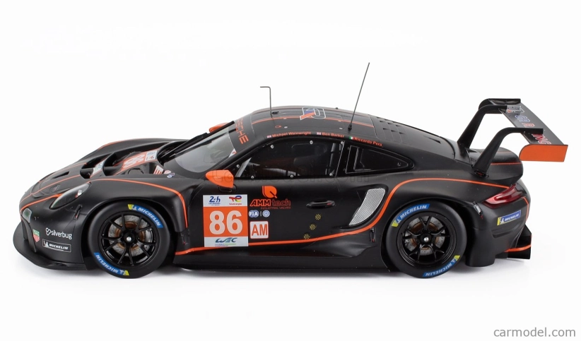 Ixo-models Porsche 911 991 Rsr-19 4.2l Team Gr Racing N 86 24h Le Mans 2022 Michael Wainwright - Riccardo Pera - Ben Barker 1:18 Matná Černá Oranžová