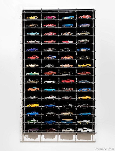 Atlantic Vetrina display box Espositore - Pre 60 Cars 1/64 Lungh.lenght Cm 46.0 X Largh.width Cm 8.0 X Alt.height Cm 78.0 (altezza Utile Tra I Ripiani Cm 4.5 Inner Height Among Shelves) 1:64 Plastic Display