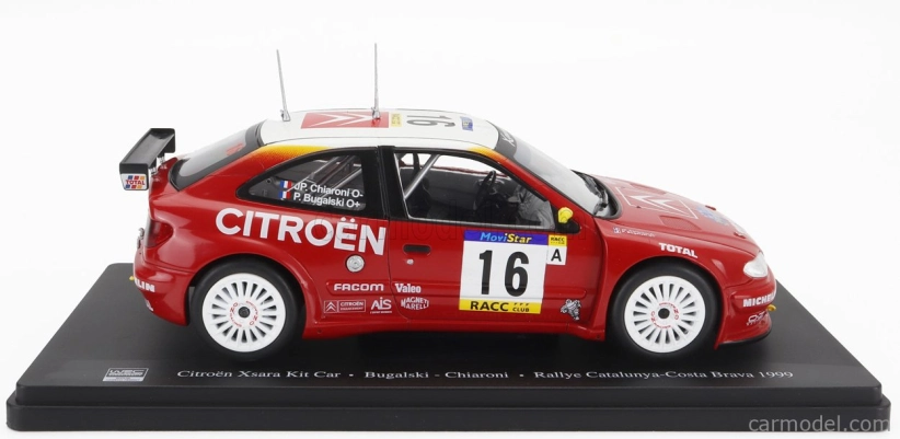 Edicola Citroen Xsara Kit Car N 16 Winner Rally Costa Brava Catalunya 1999 P.bugalski - J.chiaroni 1:24 červená biela