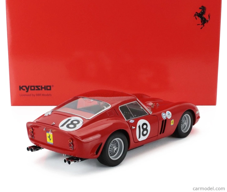 Kyosho Ferrari 250 Gto Team Nart N 18 Winner 3h Daytona 1963 Pedro Rodriguez 1:18 Červená