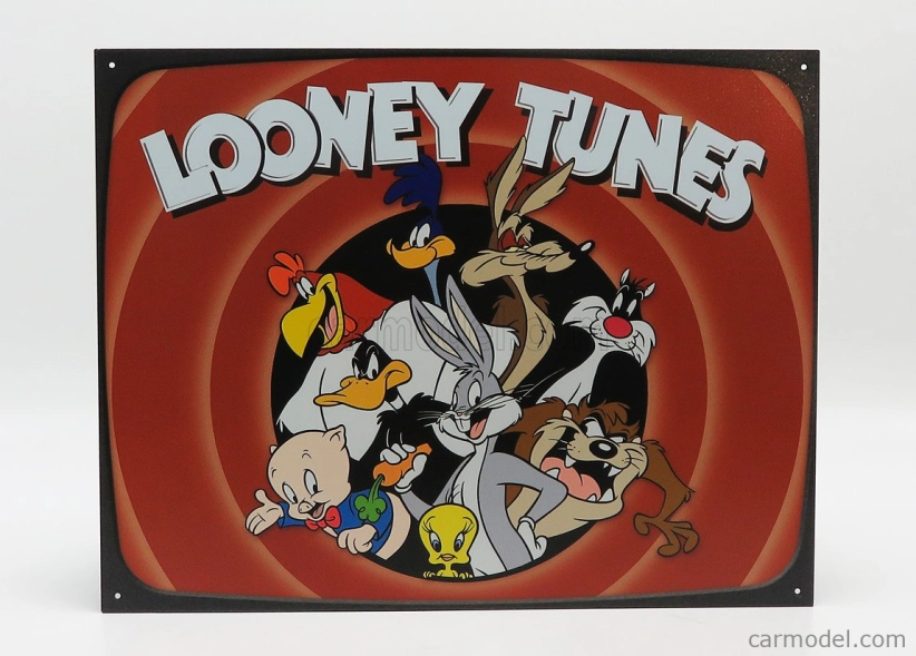 Edicola Accessories Metal Plate - Looney Tunes Family 1:1 Červená Hnědá