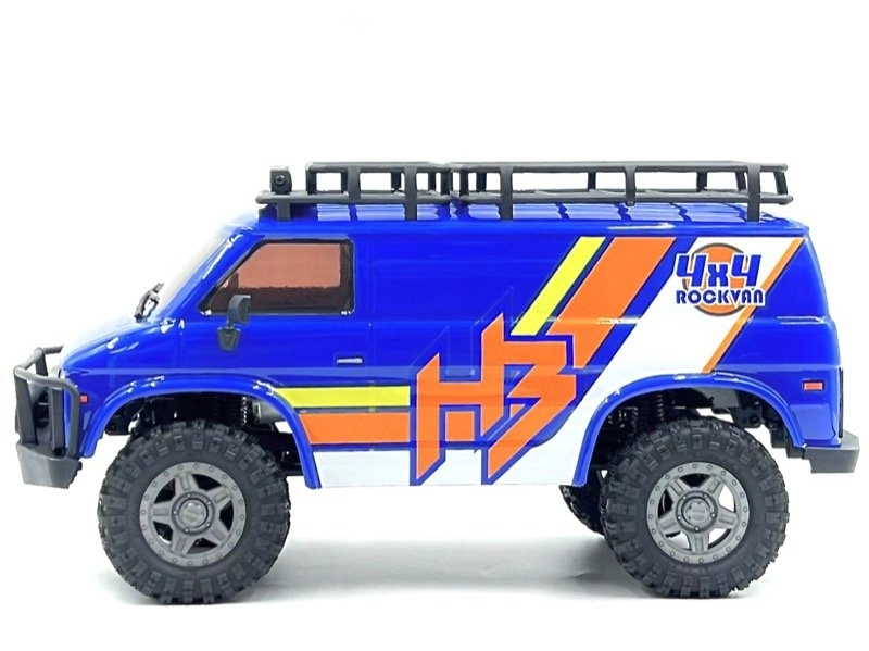 Mini Crawler Hobby Plus / Absima CR-18P EVO-V2 Rock Van 1:18 RTR - modrý