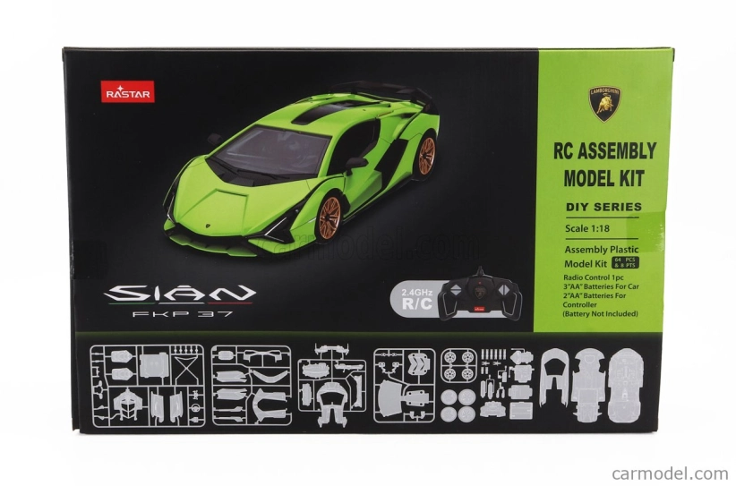 Mondomotors Lamborghini Sian Fkp 37 Hybrid 2020 - Model-kit 1:18 Ligh Green Met