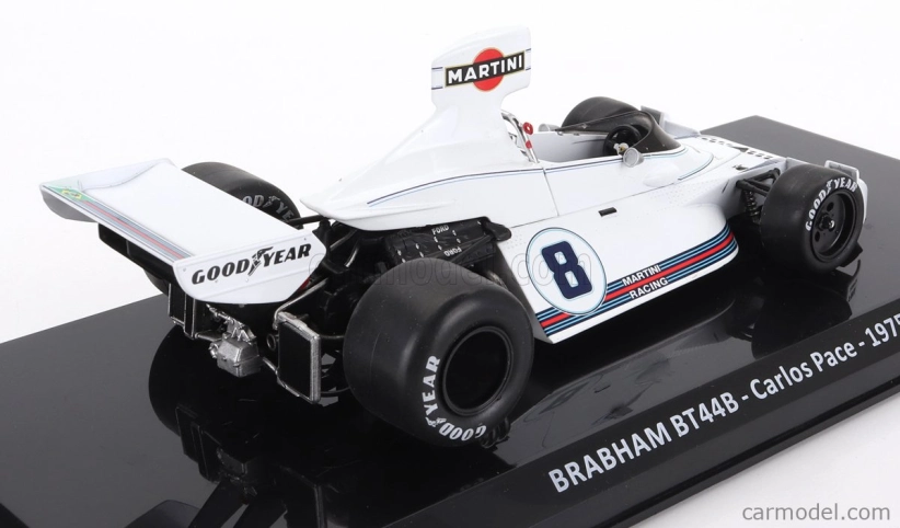 Edicola Brabham F1 Bt44b Team Martini Racing N 8 Season 1975 Carlos Pace - Con Vetrina - s vitrínou 1:24 biela