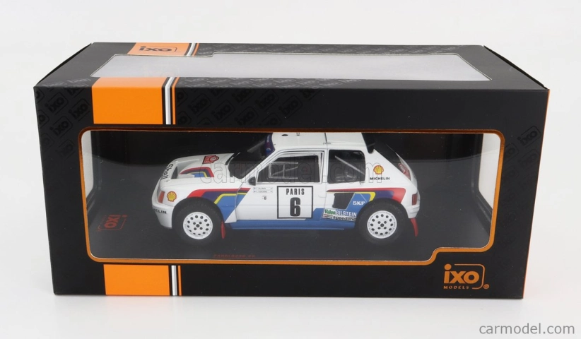 Ixo-models Peugeot 205 T16 N 6 Rally Montecarlo 1985 1:24, bílá