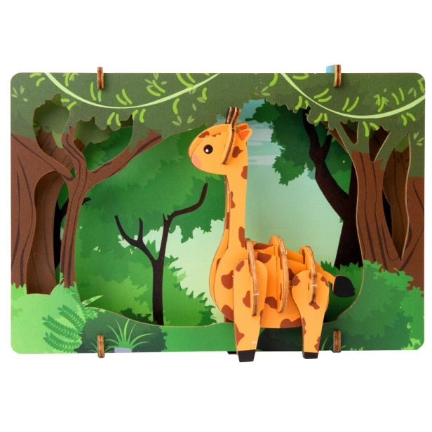 EscapeWelt 3D drevené puzzle Žirafa
