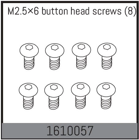 M2.5×6 button head screws (8)