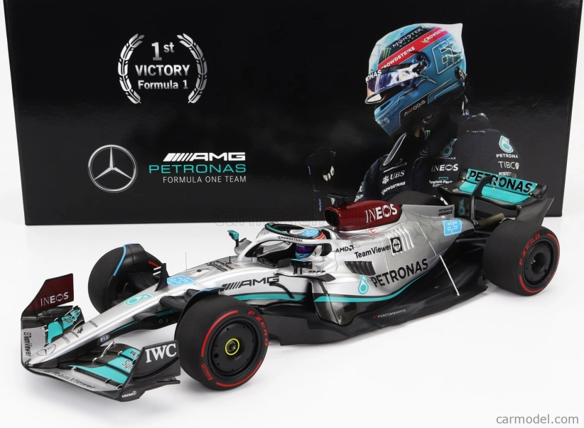 Minichamps Mercedes gp F1 W13e Mercedes-amg Petronas F1 N 63 1:18, stříbrná