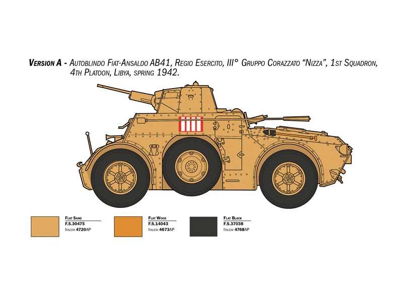 Italeri AB 41 s talianskou pechotou Bersaglieri (1:35)
