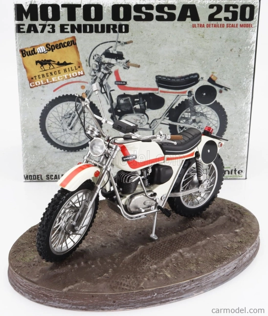 Clc-models Ossa 250 Ae73 Enduro 1973 - Z filmu - Altrimenti Ci Arrabbiamo - Tv Series - Motocykel 1:12 White