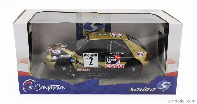 Solido Lancia Delta Hf H.f. Grifone Srl N 2 3rd Rally Deutschland 1989 Y.loubet - J.m.andrie 1:18 Zlatá Černá