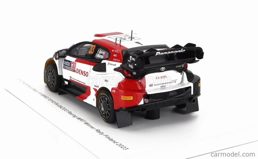 Spark-model Toyota Yaris Gr Hybrid Rally1 Team Toyota Gazoo Racing Wrt N 33 Winner Rally Finland 2023 Elfyn Evans - Scott Martin 1:43 Bílá Červená Černá