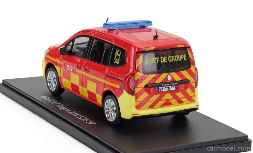 Eligor Renault Kangoo Sdis 87 Sapeurs Pompiers 2020 1:43 Červená Žlutá