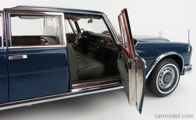 Cmc Mercedes Benz S-class 600 Pullman (w100) Landaulet Soft-top Semiconvertible 1969 1:18 Modrá