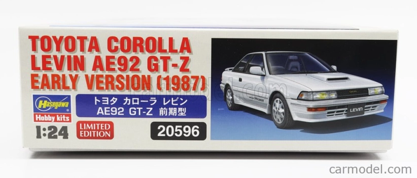 Hasegawa Toyota Corolla Levin (ae92) Gt-z Early Version 1987 1:24 /