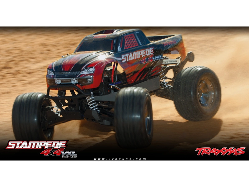 RC auto Traxxas Stampede 1:10 VXL 4WD TQi, červená