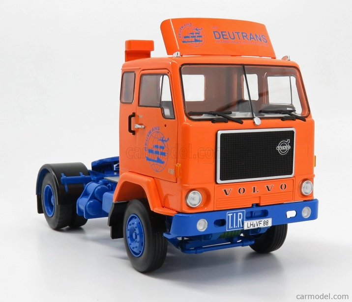 Road-kings Volvo F88 Tractor Truck Transports Deutrans 1965 1:18 Oranžová Modrá