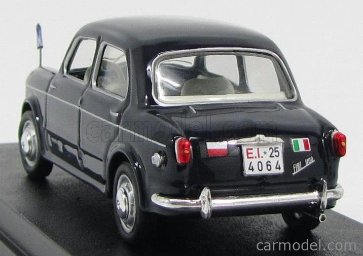 Rio-models Fiat 1100 103tv Esercito Italiano 1955 Auto Del Generale - Vojenské veliteľské vozidlo 1:43 čierna