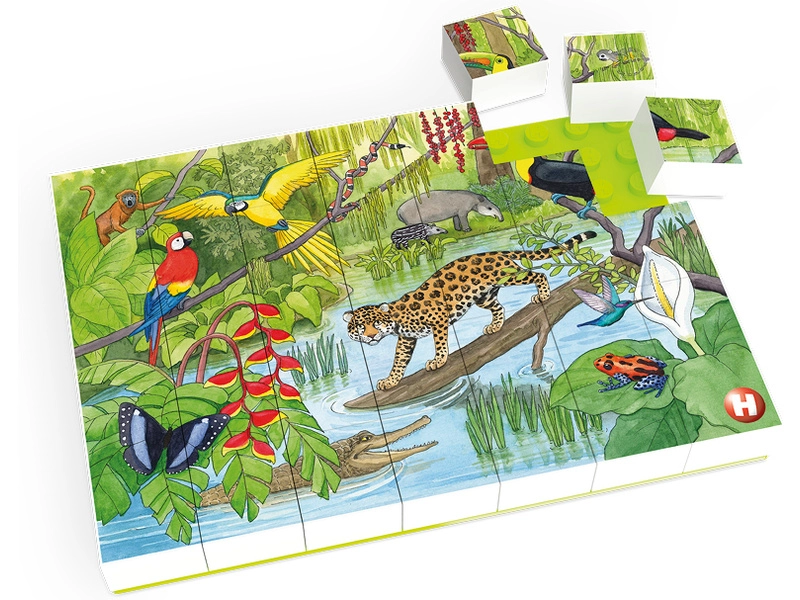 HUBELINO Puzzle – Zvieratá v pralese