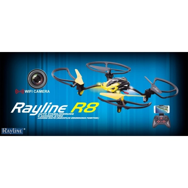 RC dron Rayline R8 FPV, žlutá