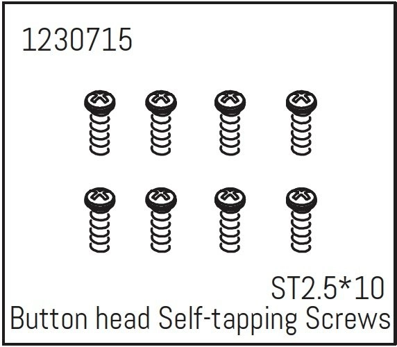 1230715 - Button head Self-tapping screws ST2.5*10 (8) - Khamba
