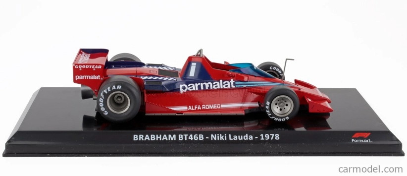Edicola Alfa romeo F1 Brabham Bt46b Parmalat N 1 Sezóna 1978 Niki Lauda - blister 1:24 červená