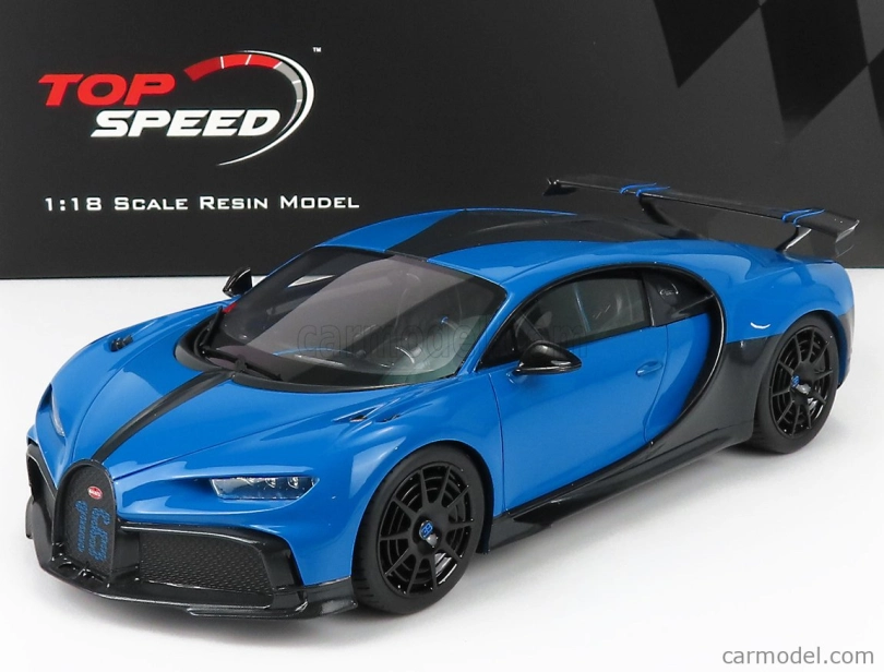Truescale Bugatti Chiron N 16 Pur Sport 2018 1:18 Agile Blue Black