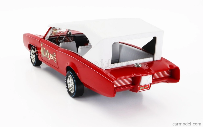 Autoworld Pontiac Gto Convertible Monkeemobile - The Monkees 1966 1:18 Červená Bílá