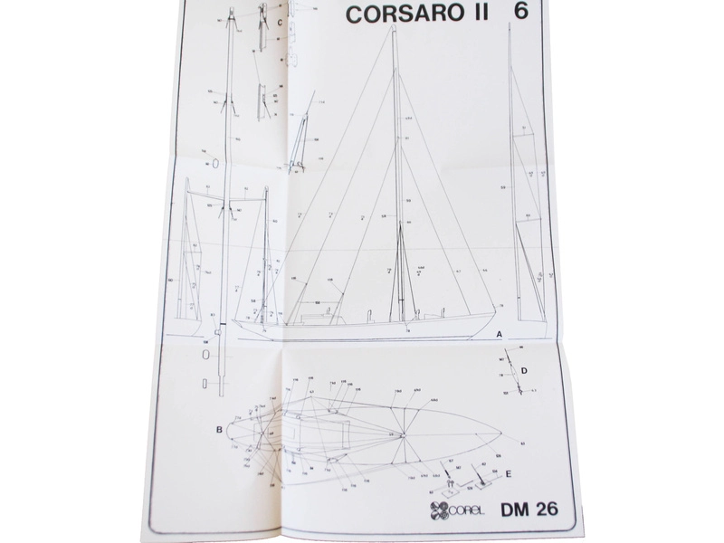 COREL Corsaro II plachetnice 1:24 kit