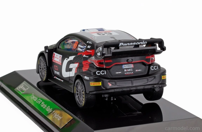 Bburago Toyota Yaris Gr Rally1 Hybrid Team Toyota Gazoo Racing Wrt (night Version) N 69 Rally 2024 Kalle Rovanpera - Jonne Halttunen 1:43 Black