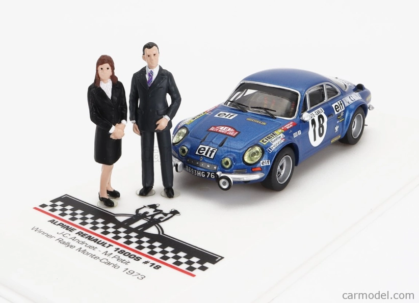 Ixo-models Renault Alpine A110 1800s N 18 Winner Rally Montecarlo 1973 1:43, modrá