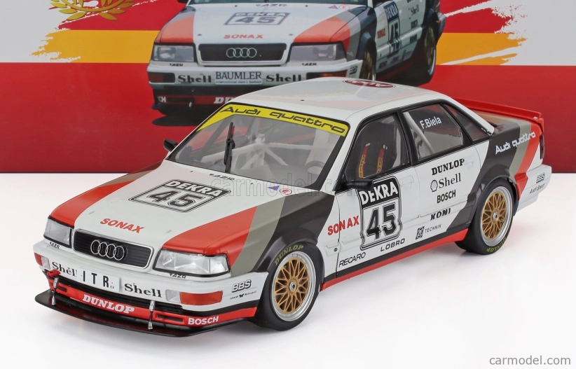 Werk83 Audi V8 Quattro Team Azr N 45 Champion Dtm Season 1991 Frank Biela 1:18 Bílá Červená Černá