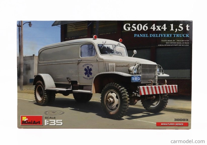 Miniart Chevrolet G506 1,5t 4x4 Panelový nákladný automobil pre lekársku službu 1945 1:35 /