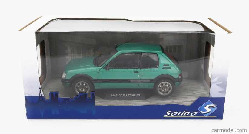Solido Peugeot 205 1.9 Gti Griffe 1990 1:18 Green Met