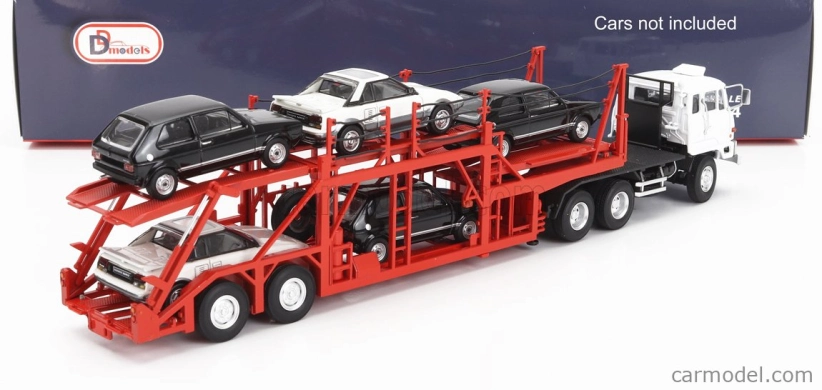 Dd-models Mitsubishi Fuso Fv Truck Car Transporter - Autá nie sú súčasťou balenia 1:64 Červená biela