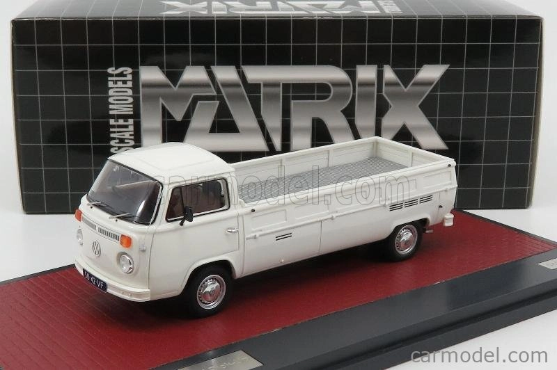 Modely v mierke Matrix Volkswagen T2 Kemperink Special Pick-up Lwb 1976 1:43 Biela