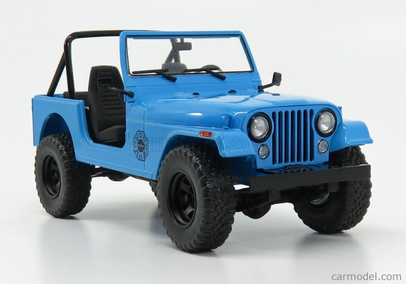 Greenlight Jeep Cj-7 Dharma Open 1982 - Lost 2004 - 2010 1:18 Světle Modrá