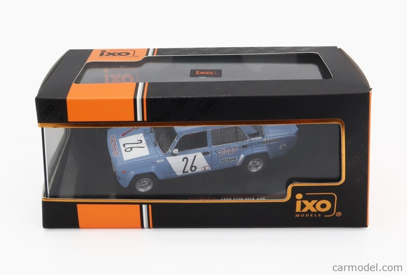 Ixo-models Lada fiat 2105 Vfts N 26 Rally Příbram 1986 Jan Rakottyai - Emil Slavík 1:43 Svetlomodrá