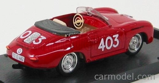 Brumm Porsche 356 Speedster N 403 Mille Miglia 1952 1:43 Red