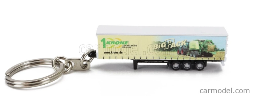 Universal hobbies Trailer Portachiavi - Prívesok na kľúče Rimorchio Telonato Krone Big-pack For Truck - cm. 5.8 1:250 Yellow Green