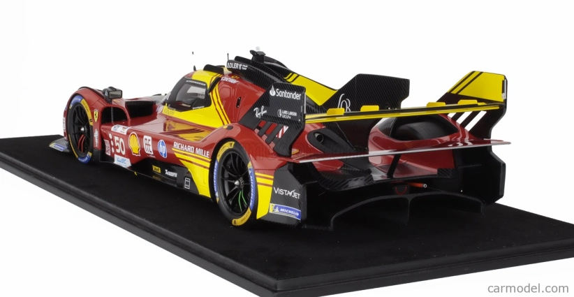 Looksmart Ferrari 499p 3.0l Turbo V6 Team Ferrari Af Corse N 50 Winner 24h Le Mans 2024 Antonio Fuoco - Miguel Molina - Nicklas Nielsen 1:12 Červená Žlutá Černá