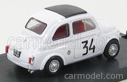 Brumm Fiat 500 595 Abarth N 34 Winner Criterium Apertura Monza 1964 Franco Patria 1:43 Bílá