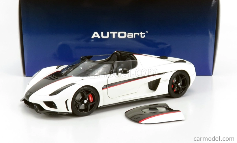Autoart Koenigsegg Regera 2016 1:18 Biela čierna Carbon Red