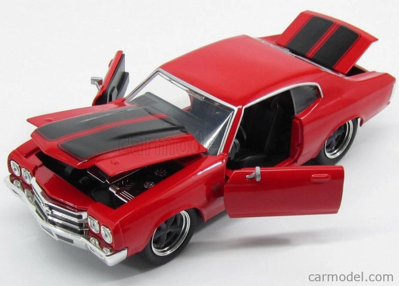 Jada Chevrolet Dom's Chevy Chevelle 454ss 1970 - Fast & Furious  Iv (2009) - Solo Parti Originali - Original Parts 1:24 Červená Černá