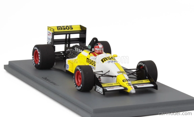 Spark-model Eurobrun F1  Er188 N 32 Australian Gp 1988 Oscar Larrauri 1:43 Žlutá Bílá Černá
