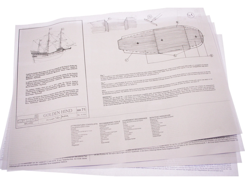 MINI MAMOLI Golden Hind 1:110 kit