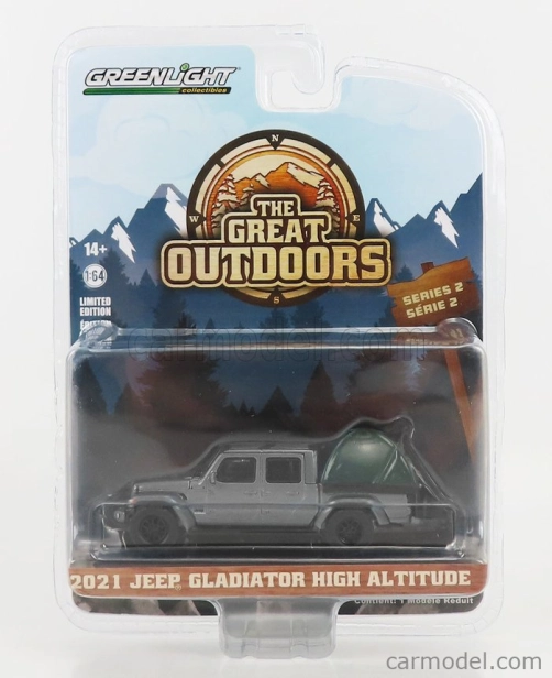 Greenlight Jeep Gladiator Pick-up 2021 - The Great Outdoors 1:64 Grey Met