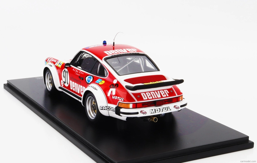 Spark-model Porsche 911 934 3.0l F6 Turbo Team Asa Cachia N 91 24h Le Mans 1980 C.bussi - B.salam - C.grandet 1:18 Červená Bílá