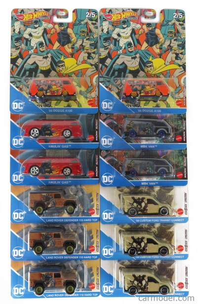 Mattel hot wheels Land rover Set Assortment Batman 12 Pieces 1:64 Různé